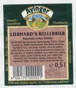 Ayinger Liebhard's Kellerbier