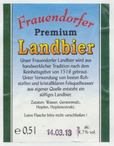 Frauendorfer Landbier Premium