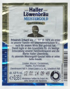 Haller Löwenbräu Meistergold Spezial