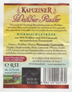 Kapuziner Weißbier- Radler